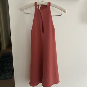 Burnt orange peephole lulus dress